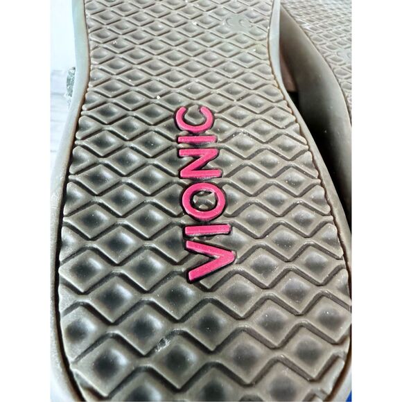 Vionic Tide Aloe Toe Post Sandal Toffee Suede Orthotic Flip Flop Women's Size 10 - Picture 5 of 9